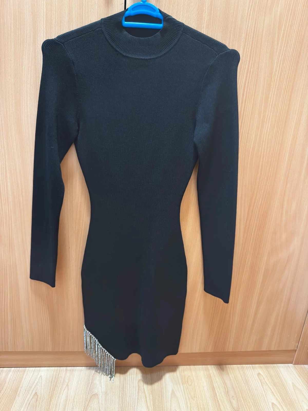 zwart Bershka feestjurk - strass franjes detail - maat m - NIEUW – photo 10